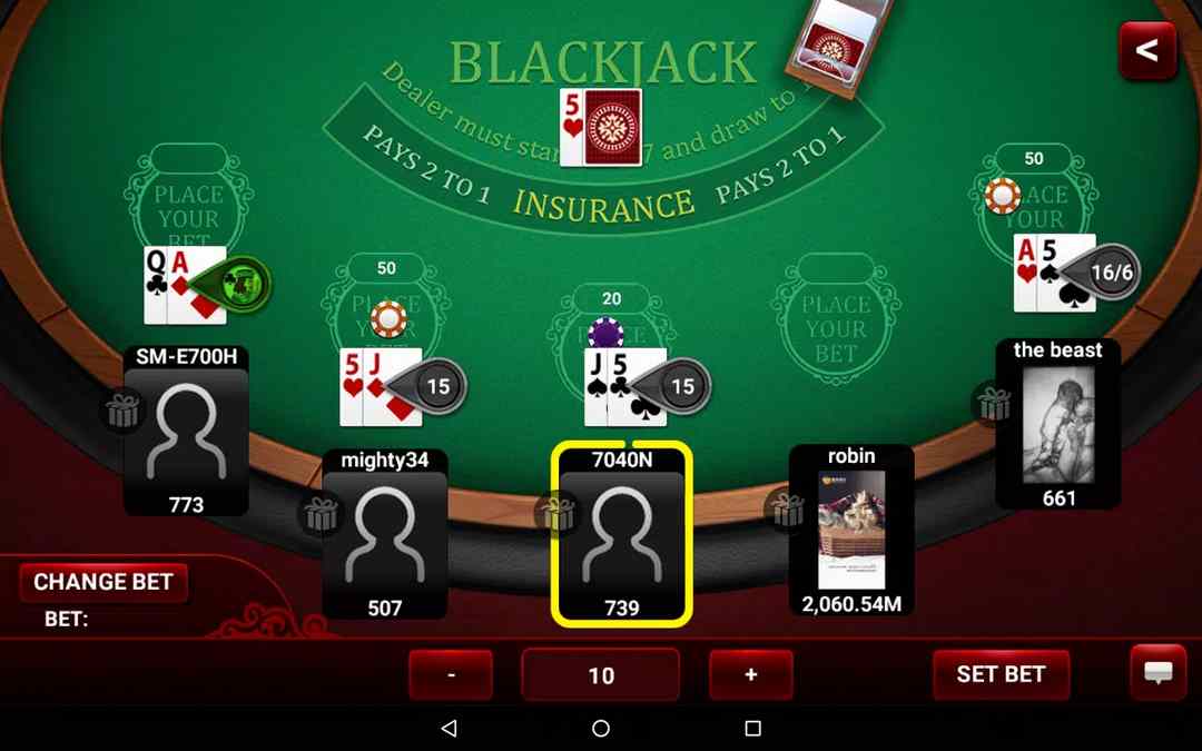 Trò chơi Blackjack do thương hiệu sáng tạo